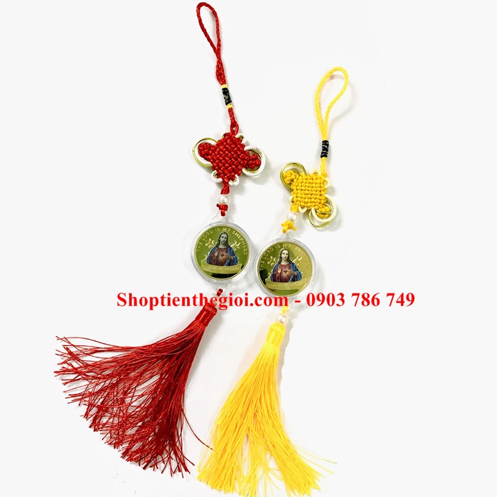 Dây Treo Xu Thánh Tâm Chúa Giêsu Kitô In Màu - SP005205  
